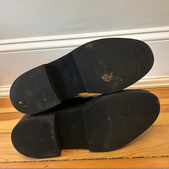 Zara black leather boot - Picture 3 of 5